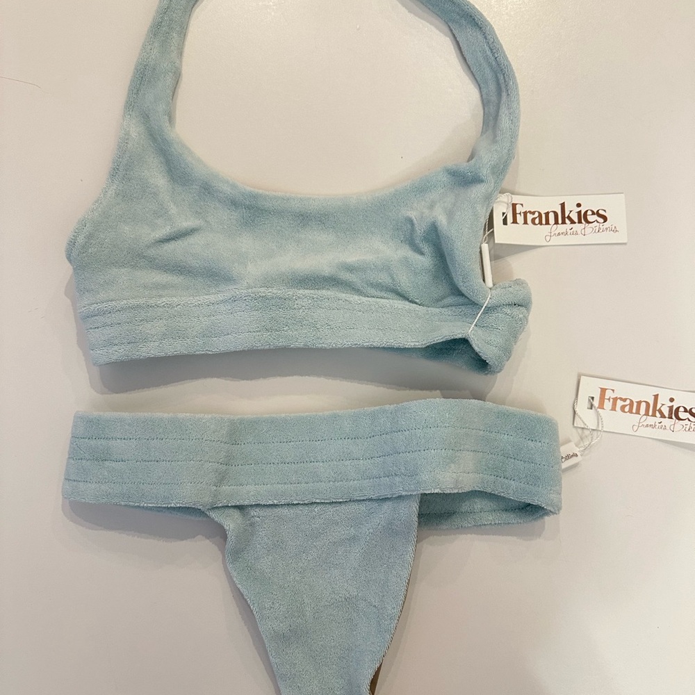 Frankies Bikinis Light Blue Bikini Set